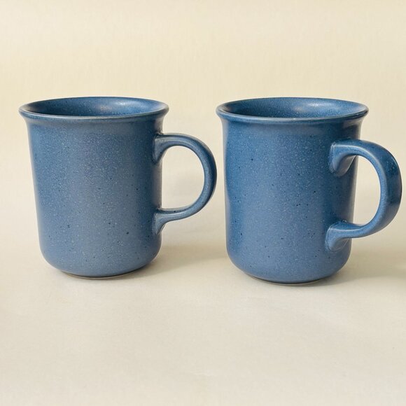 Set of 2 - Dansk Mesa Blue Mugs Vintage 90s Stoneware- - Picture 1 of 12